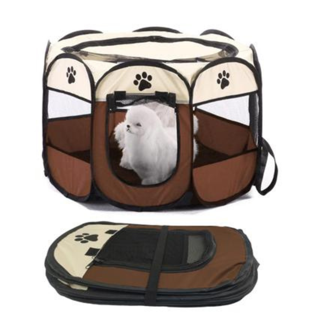 Corral Para Mascotas Ch Plegable En Tela Cama Portáti