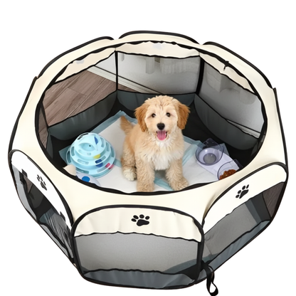 Corral Para Mascotas Ch Plegable En Tela Cama Portáti